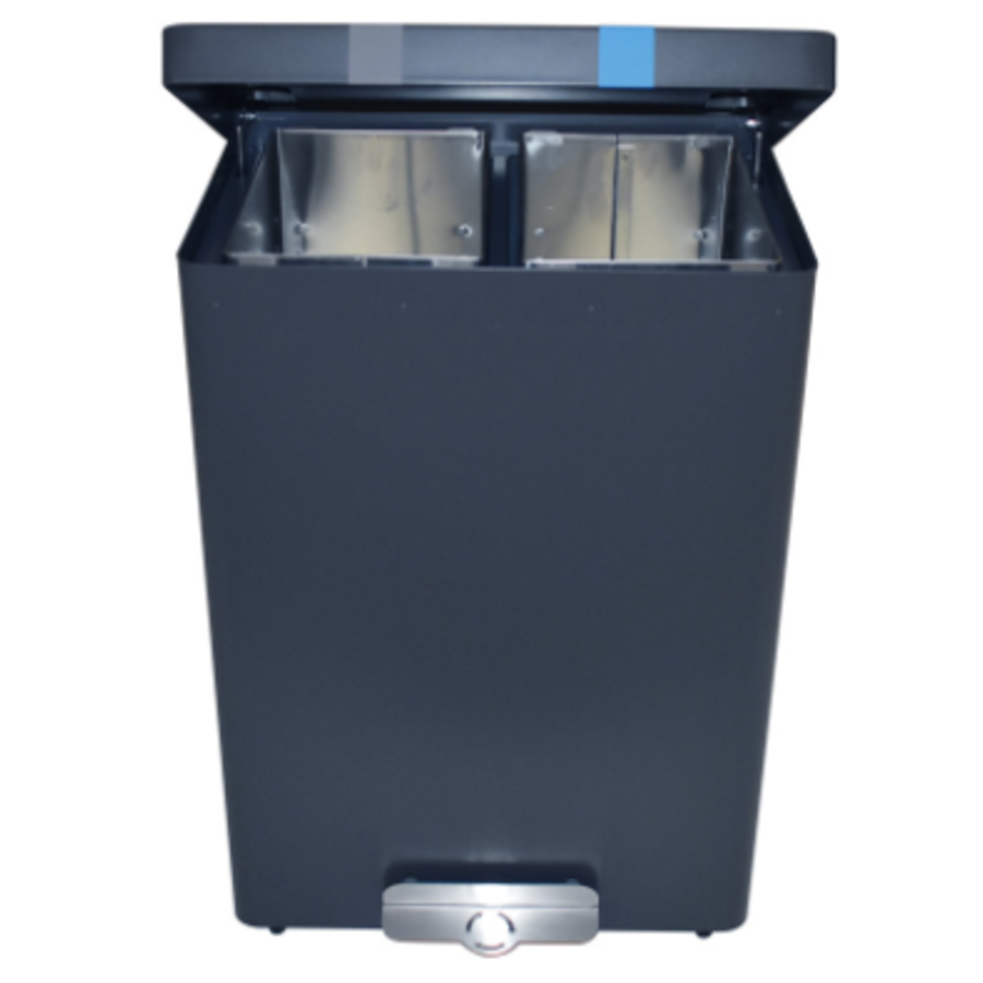 Poubelle à gobelets | gris graphite | 68 litres | aluminium