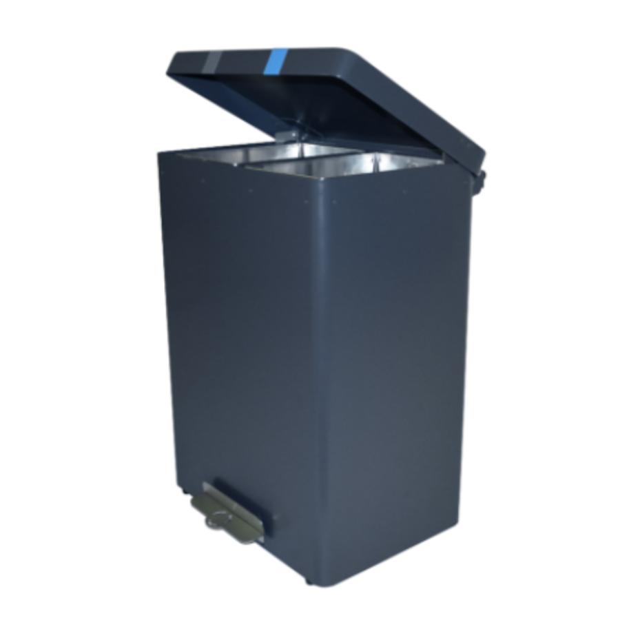 Poubelle à gobelets | gris graphite | 68 litres | aluminium