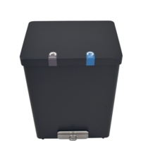 Becherabfalleimer | Graphitgrau | 68 Liter | Aluminium