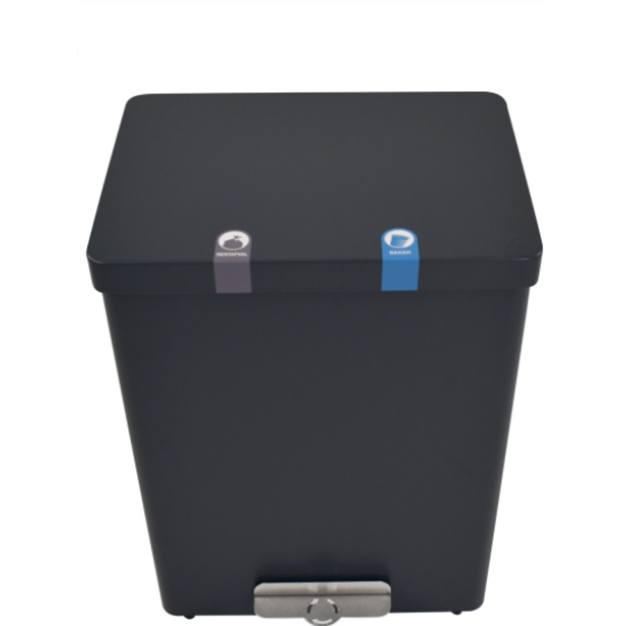 Poubelle à gobelets | gris graphite | 68 litres | aluminium
