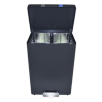Becherabfalleimer | Graphitgrau | 68 Liter | Aluminium