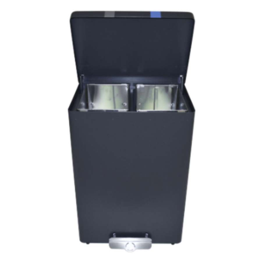 Poubelle à gobelets | gris graphite | 68 litres | aluminium