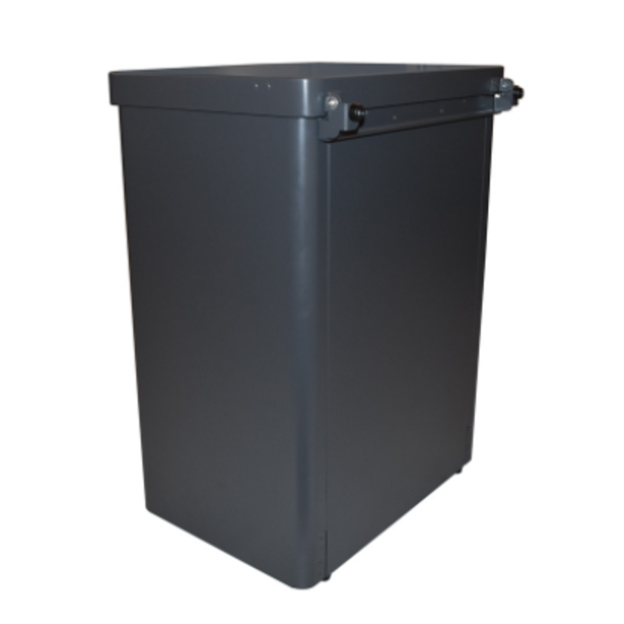 Poubelle à gobelets | gris graphite | 68 litres | aluminium