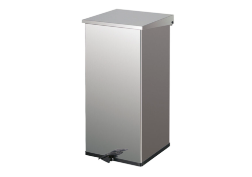  HorecaTraders Becherabfalleimer aus Edelstahl | 110 Liter | (h)80x39x39 cm 