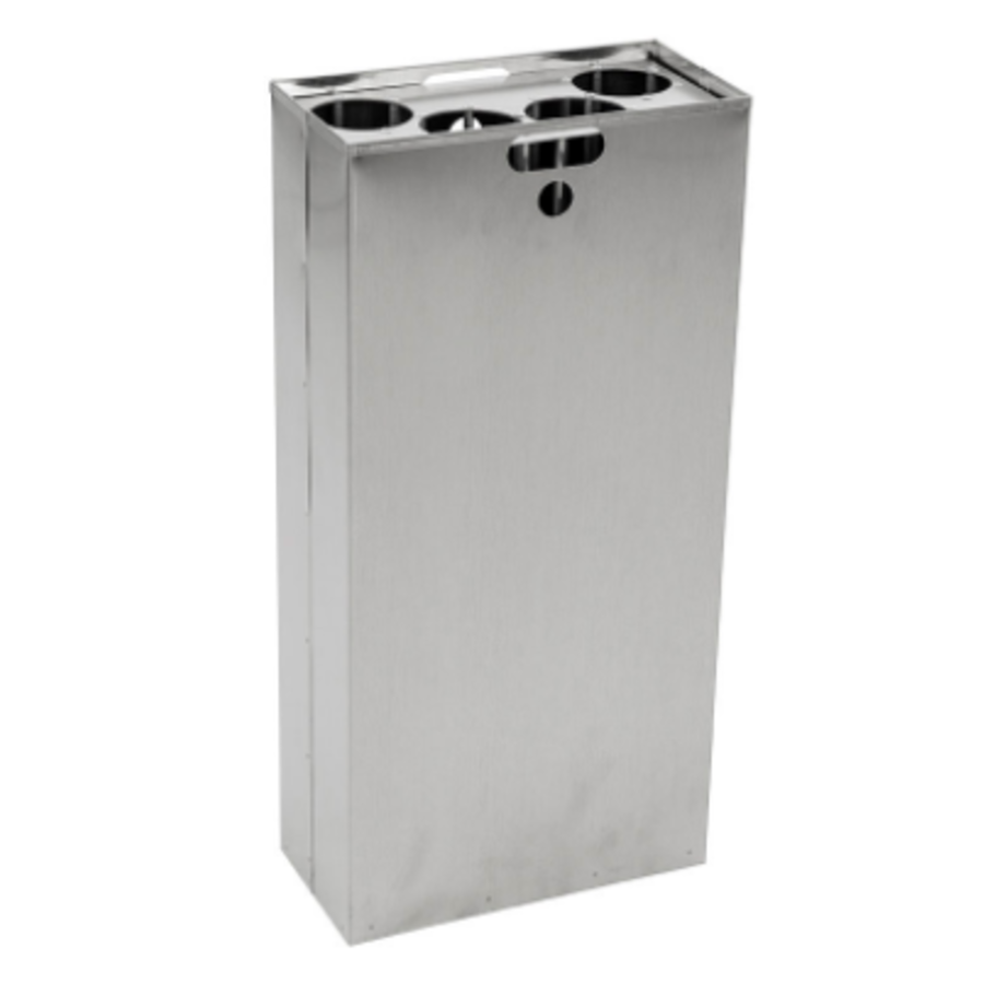 RVS | bekerafvalbak | halve binnenbak | 110 ltr | aluminium