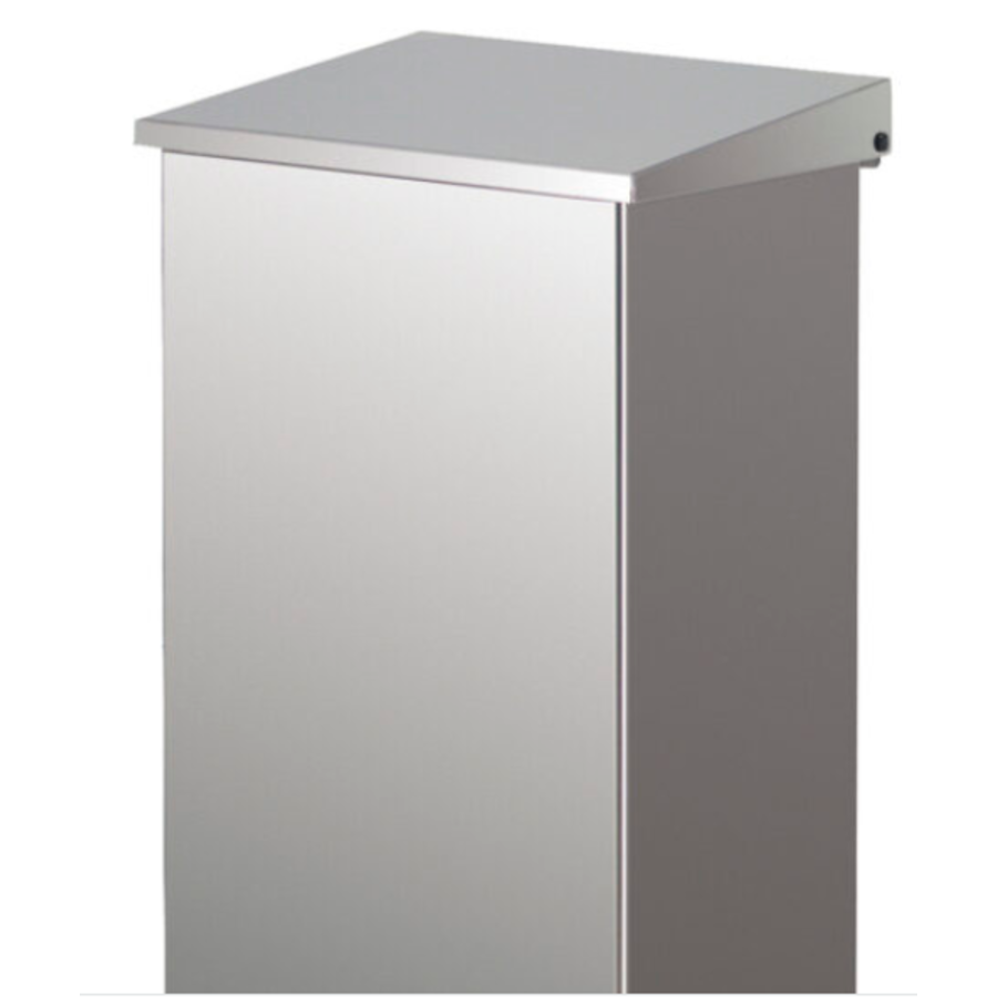 RVS | bekerafvalbak | halve binnenbak | 110 ltr | aluminium