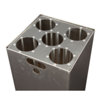 Stainless steel | cup waste bin | 55 liters
