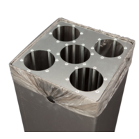 Stainless steel | cup waste bin | 55 liters