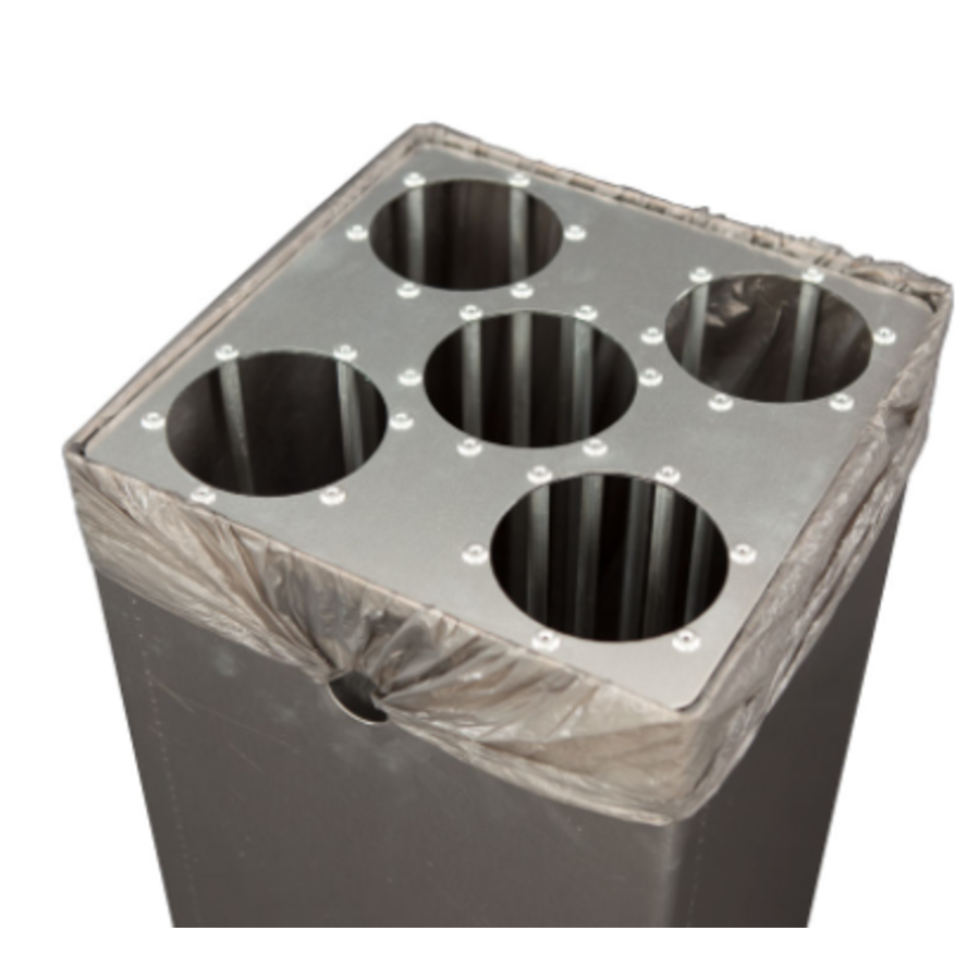 Poubelle à gobelets en acier inoxydable | 55 litres | (H) 60 cm