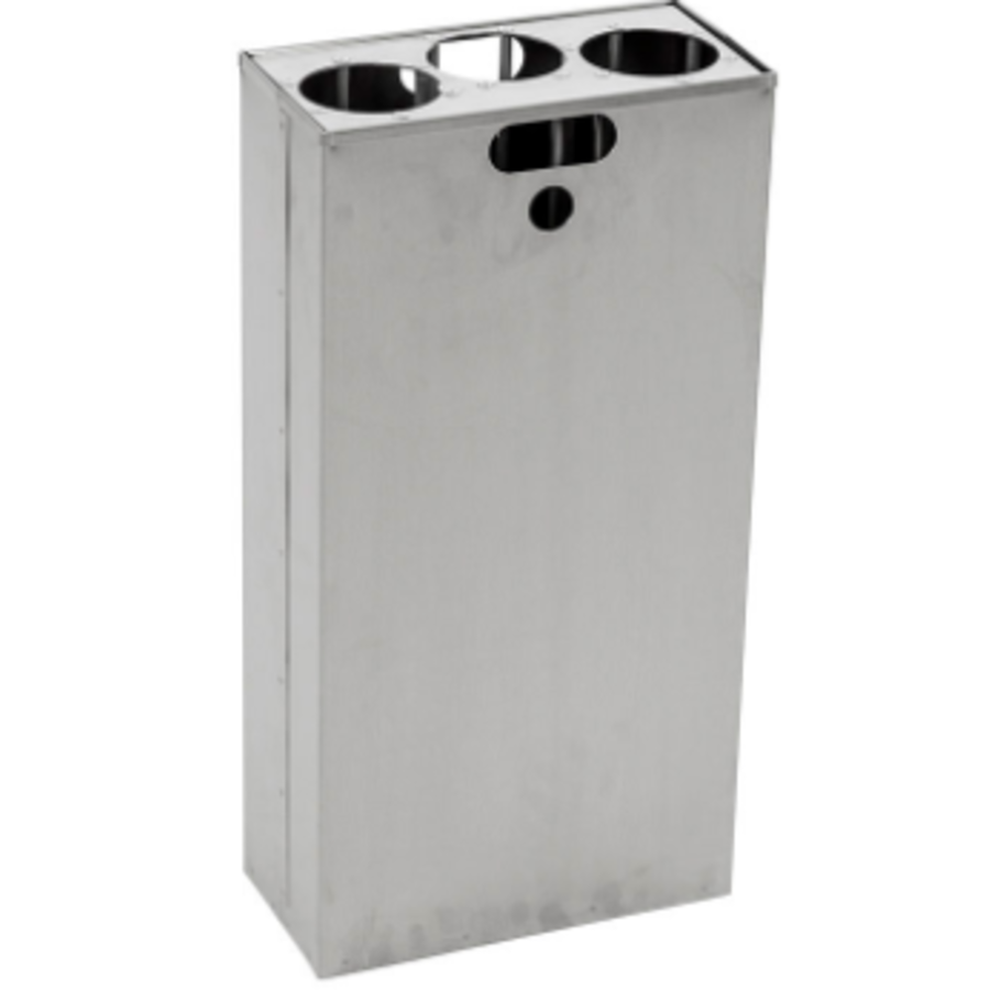 Stainless steel | cup waste bin | half liner | 55 ltr