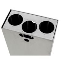 Becherabfalleimer aus Edelstahl | 55 ltr | (H) 60 cm