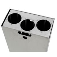 Stainless steel | cup waste bin | half liner | 55 ltr