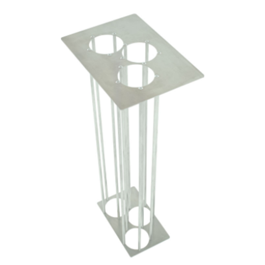Aluminium | Abfalleimer | weiß | 60 ltr