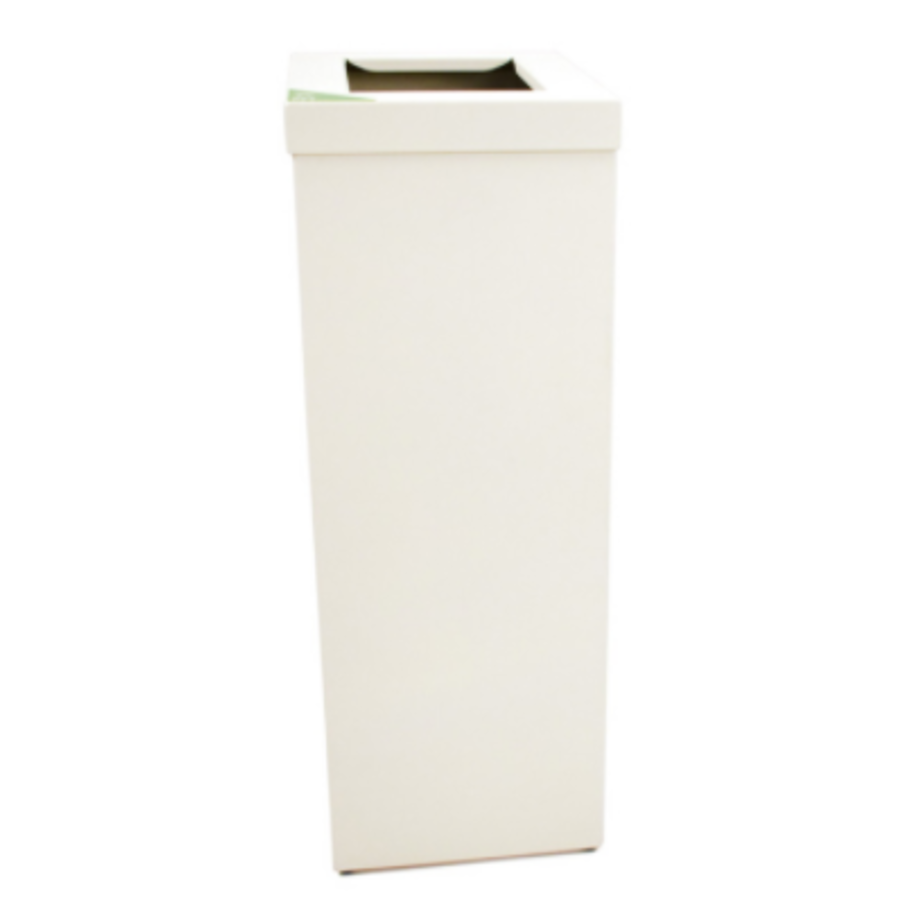 Aluminium | poubelle | blanc | 60 litres