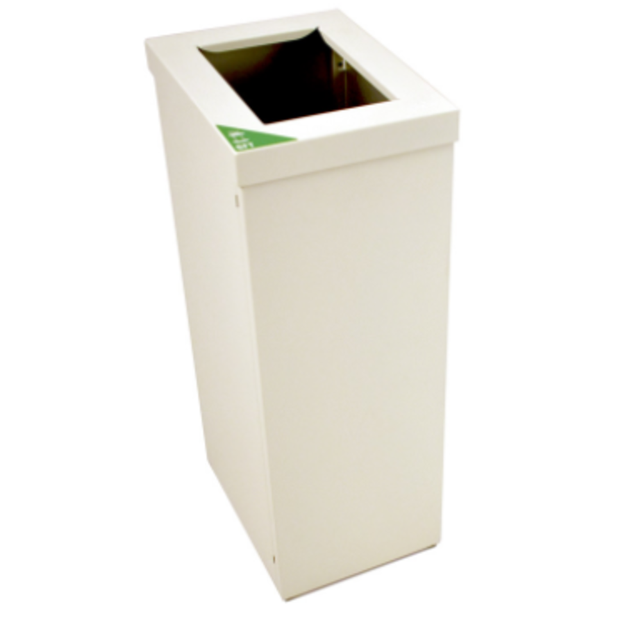 Aluminium | poubelle | blanc | 60 litres