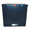 HorecaTraders Waste bin | Graphite grey | 102 litres | Incl. cup insert