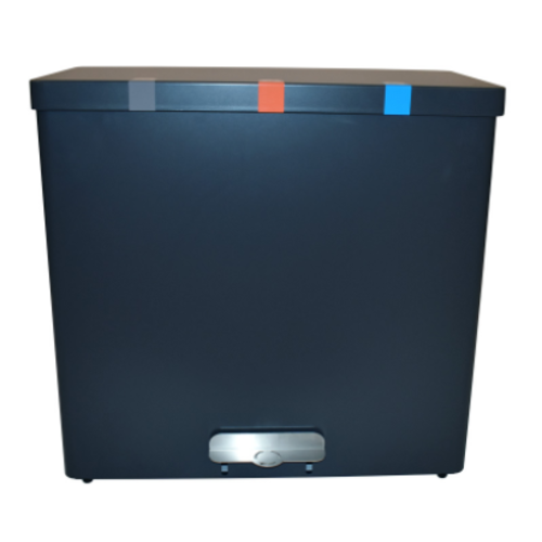  HorecaTraders Waste bin | Graphite grey | 102 litres | Incl. cup insert 