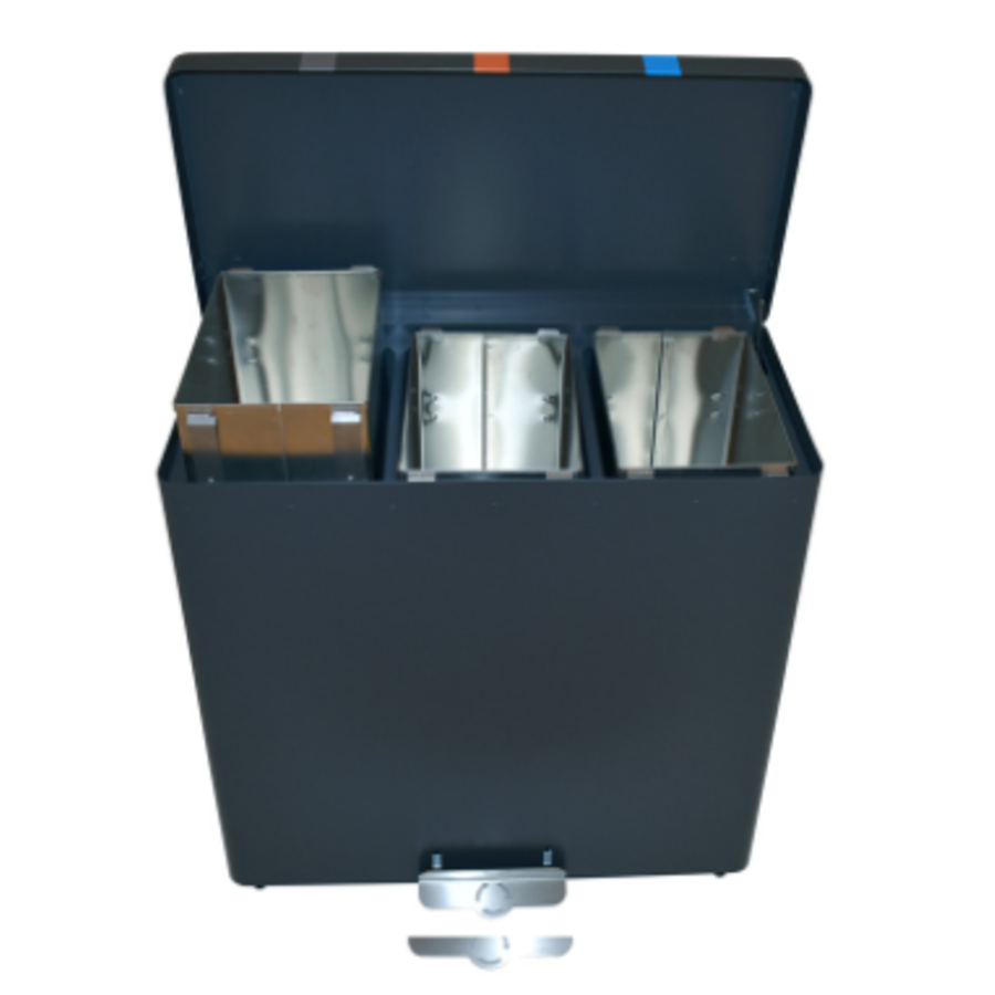 Poubelle | Gris graphite | 102 litres | Incl. insert de tasse