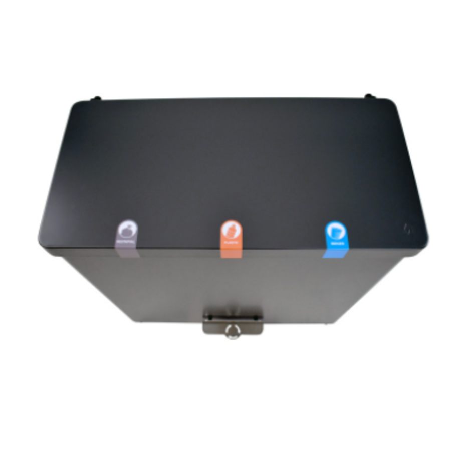 Poubelle | Gris graphite | 102 litres | Incl. insert de tasse