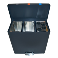 Poubelle | Gris graphite | 102 litres | Incl. insert de tasse