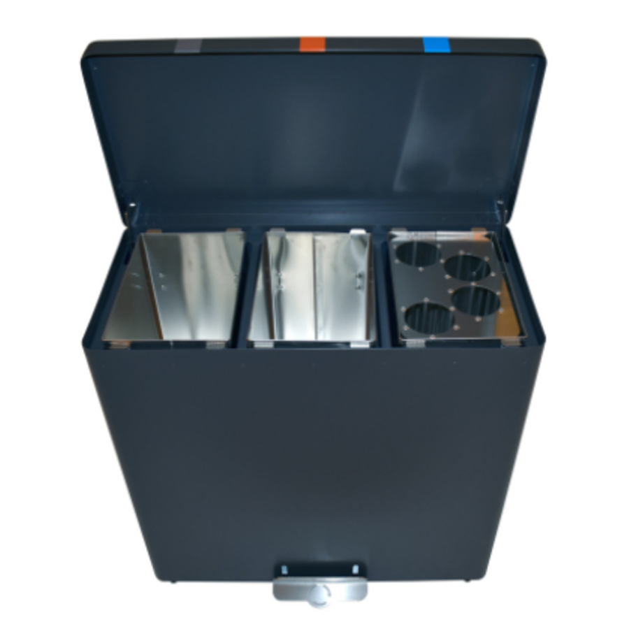 Poubelle | Gris graphite | 102 litres | Incl. insert de tasse