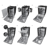 Sac à dos isotherme pour livraison de pizzas et de repas | Capuchon. 10 pizzas