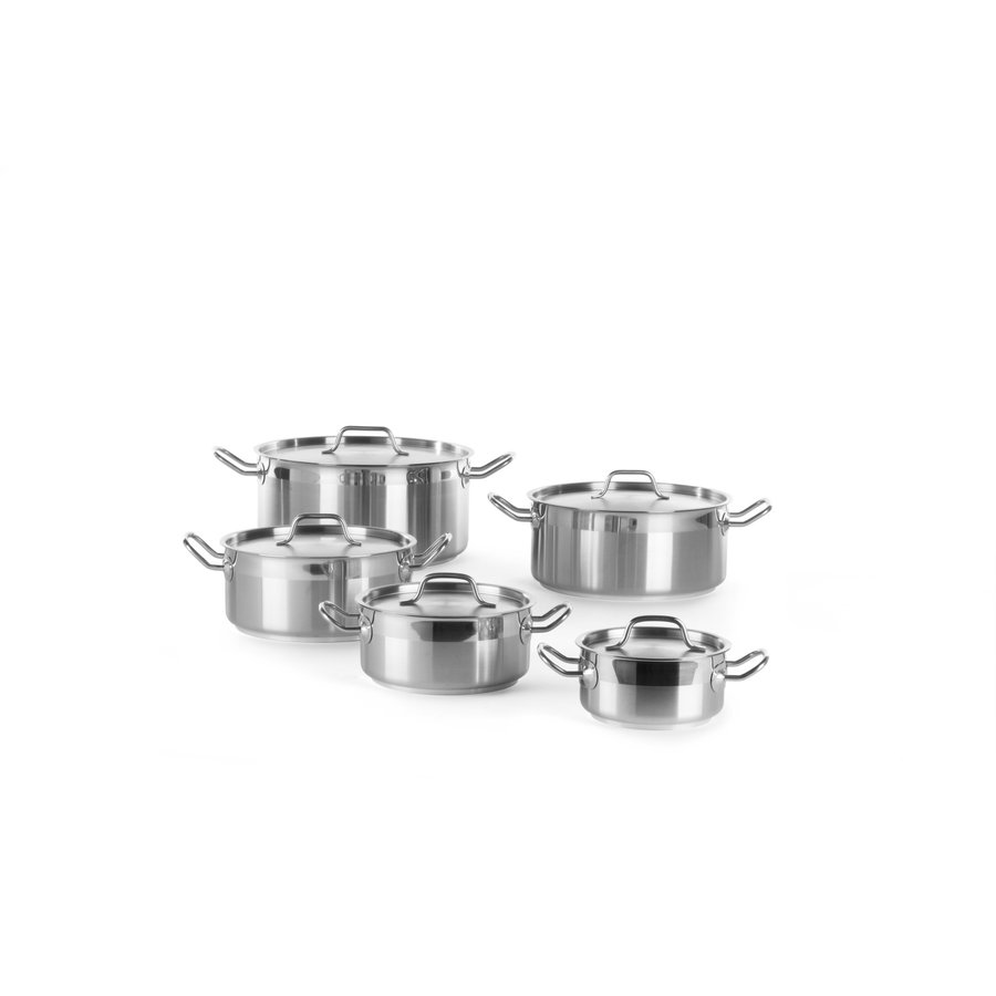 Casserole en acier inoxydable avec couvercle | 5 formats