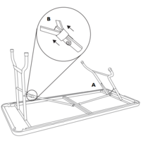 Klappbarer Buffettisch | 1,22 Meter