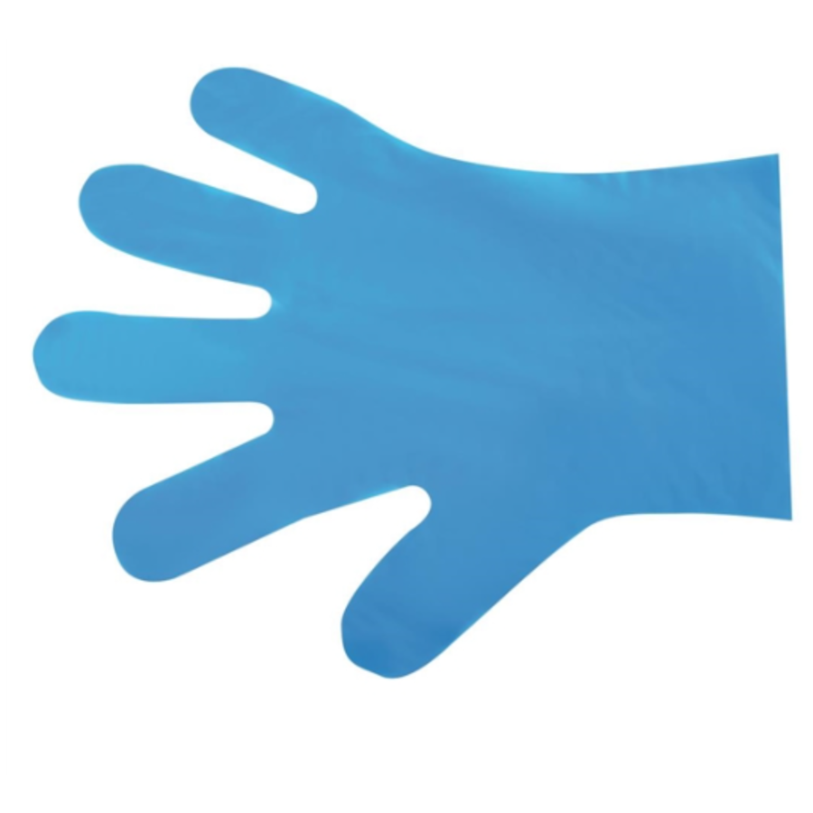 Vegware compostable gloves for food preparation blue - medium