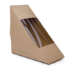 HorecaTraders Boîtes à sandwich biodégradables | Papier kraft | 500 pièces