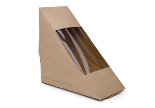  HorecaTraders Boîtes à sandwich biodégradables | Papier kraft | 500 pièces 