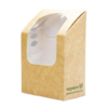 HorecaTraders Compostable tortilla boxes | PLA window | 500 pcs