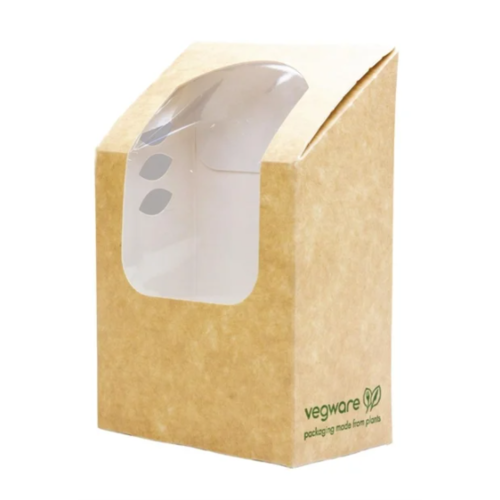 HorecaTraders Biodegradable tortilla boxes | PLA window | 500 pieces 