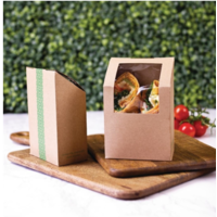 Compostable tortilla boxes | PLA window | 500 pcs
