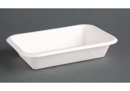  HorecaTraders Contenants à collation compostables | 3,5(h)x18x12 cm | 50 pièces 
