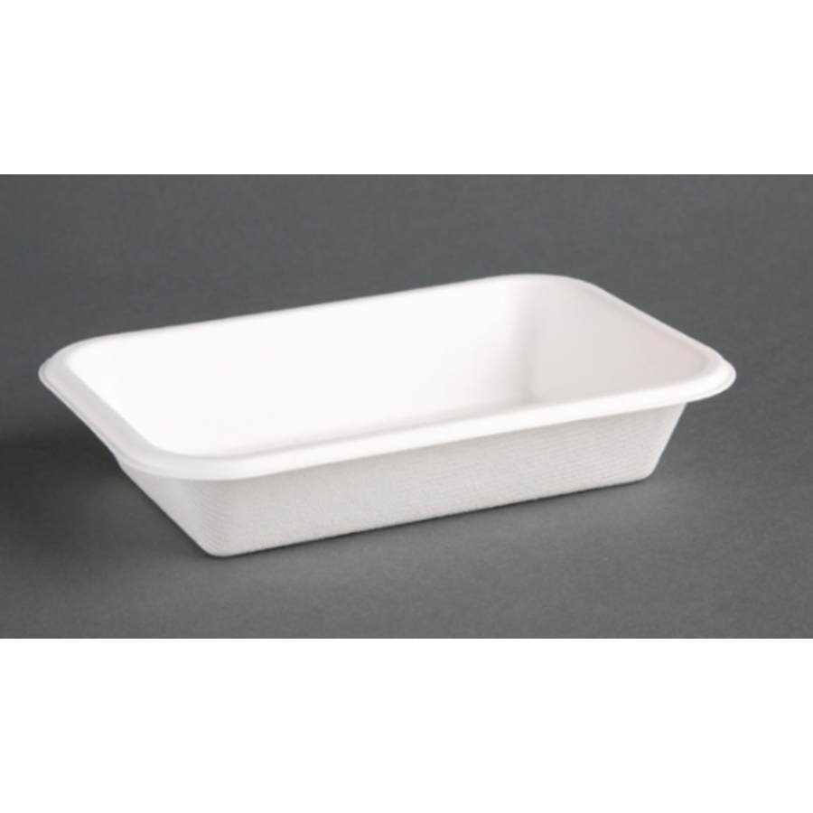 Contenants à collation compostables | 3,5(h)x18x12 cm | 50 pièces