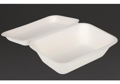  HorecaTraders Boîtes repas compostables 6,6(h)x18,2(l)x13,5(p)cm | 6,4(h)x24,8(l)x16,1(p)cm 
