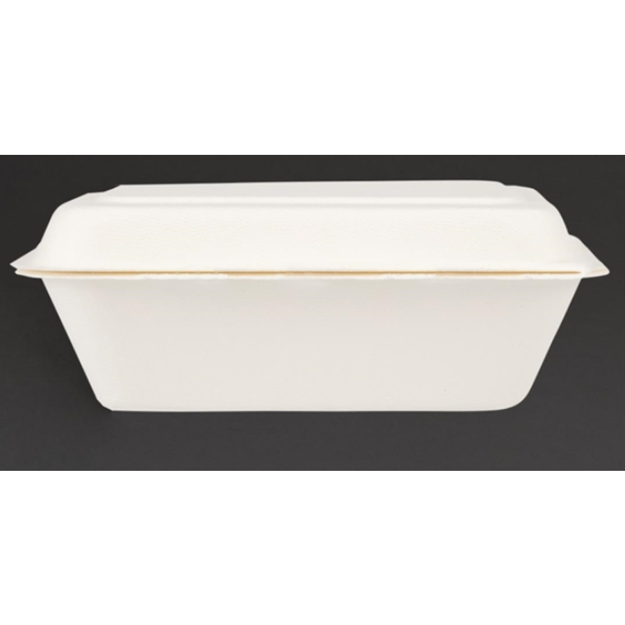 Boîtes repas compostables | 6,6(h)x18,2x13,5 cm | 250 pièces