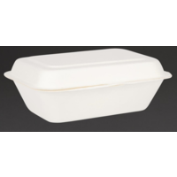 Compostable meal boxes 6.6(h)x18.2(w)x13.5(d)cm | 6.4(h)x24.8(w)x16.1(d)cm