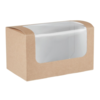 HorecaTraders Afbreekbare sandwichboxen | 500 stuks | PLA venster | kraftpapier