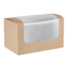 HorecaTraders Biodegradable sandwich boxes | 500 pieces | PLA window | kraft paper