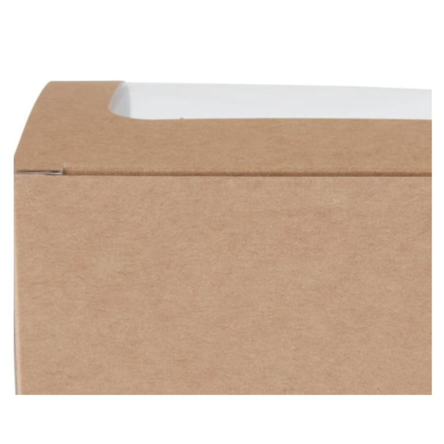 Afbreekbare sandwichboxen | 500 stuks | PLA venster | kraftpapier