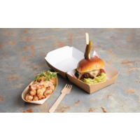 Hamburger boxes biodegradable | 10.8x10.8 cm | 250 pieces