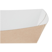 large kraft food trays compostable 22cm (250 pieces)