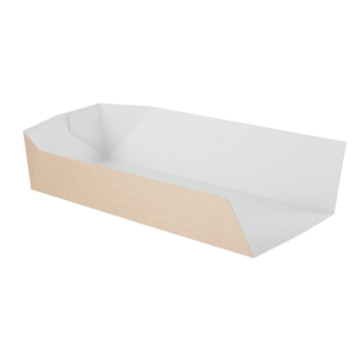  HorecaTraders Biodegradable baguette box | 500 pieces | 25cm | kraft paper 