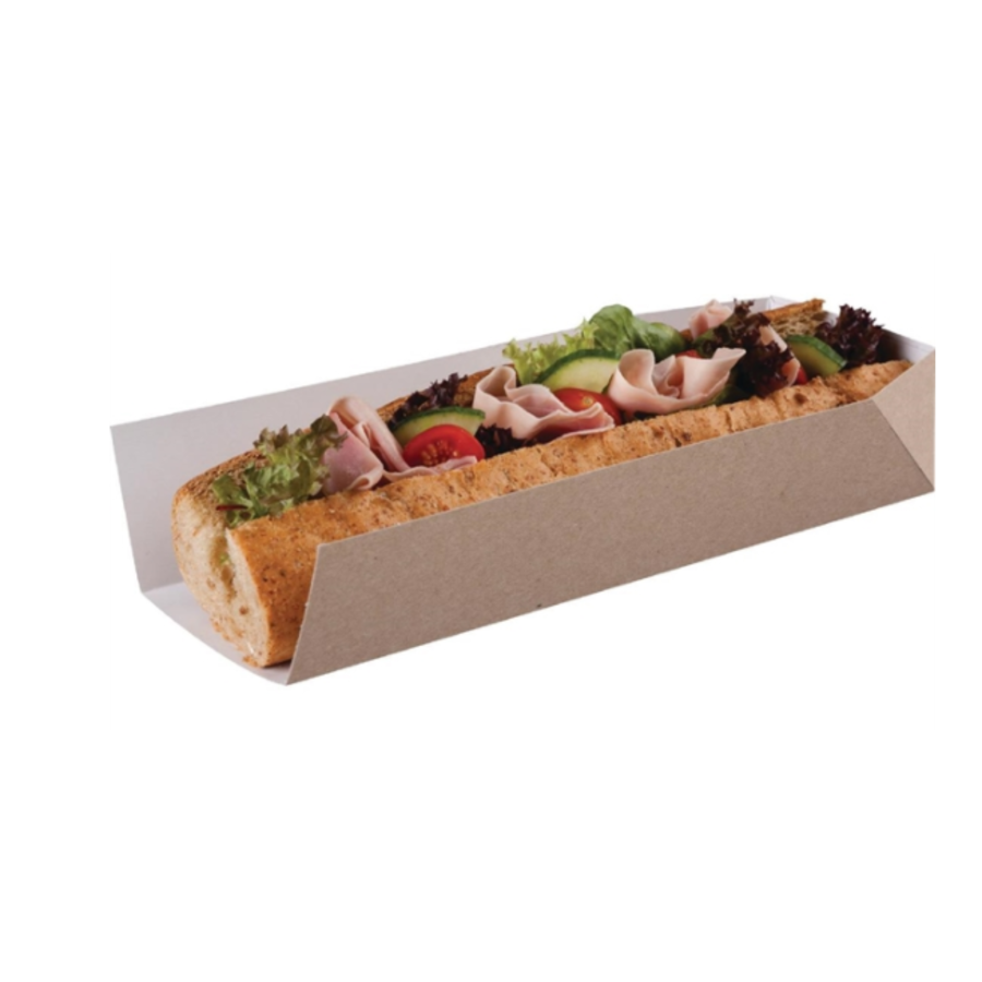 Degradable baguette box | 500 pieces | 25cm | kraft paper