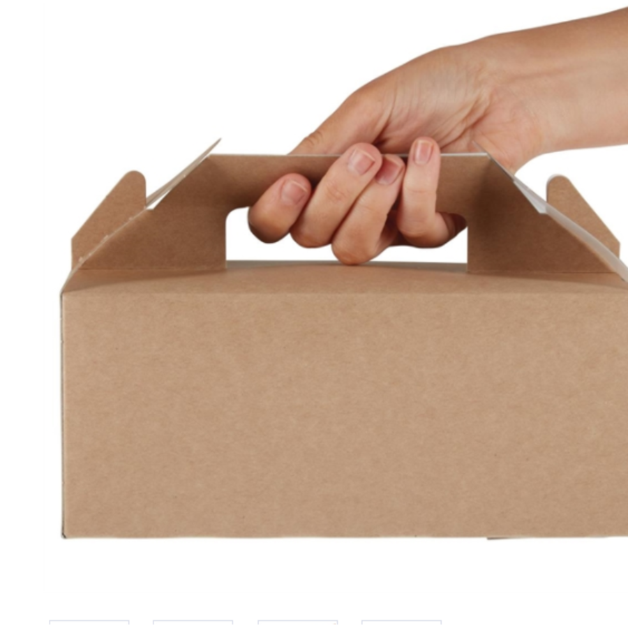 Contenants alimentaires portables biodégradables | 125 pièces | papier kraft