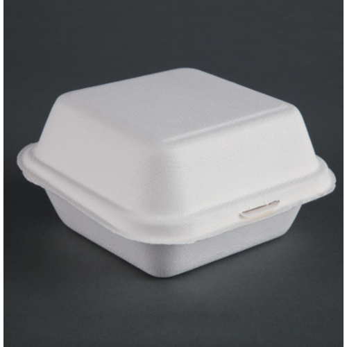  HorecaTraders Hamburger trays | Degradable | 500 pcs. | 15 x 15.3 x 8.4 cm 