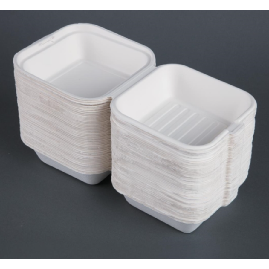 Coupes à hamburger | Biodégradable | 500 pièces | 15 x 15,3 x 8,4 cm
