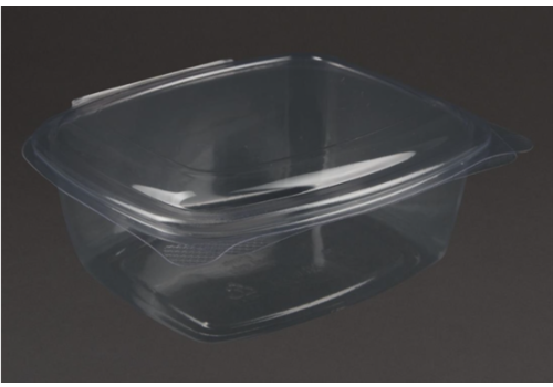  HorecaTraders Salad Bowls | Plastic | 200 pcs. | 16.5 x 14.7 x 6.5cm 